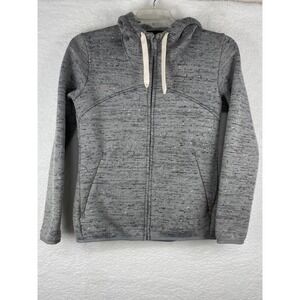 Mammut Chamuera ML Hooded Jacket Womens Small Grey Full Zip Fleece Hoodie 870825